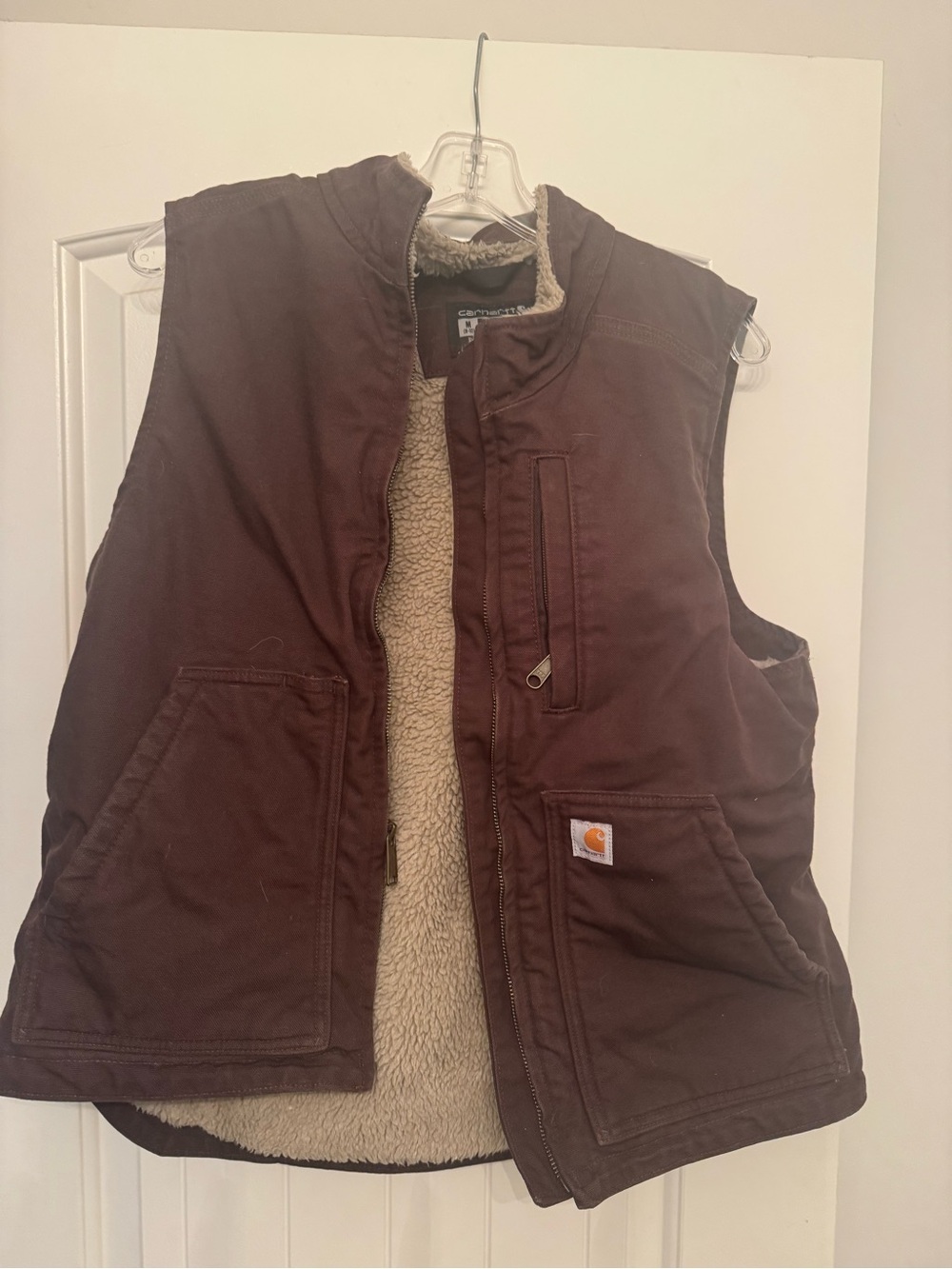 Carhartt Brown Men’s Sherpa-Lined Work Vest